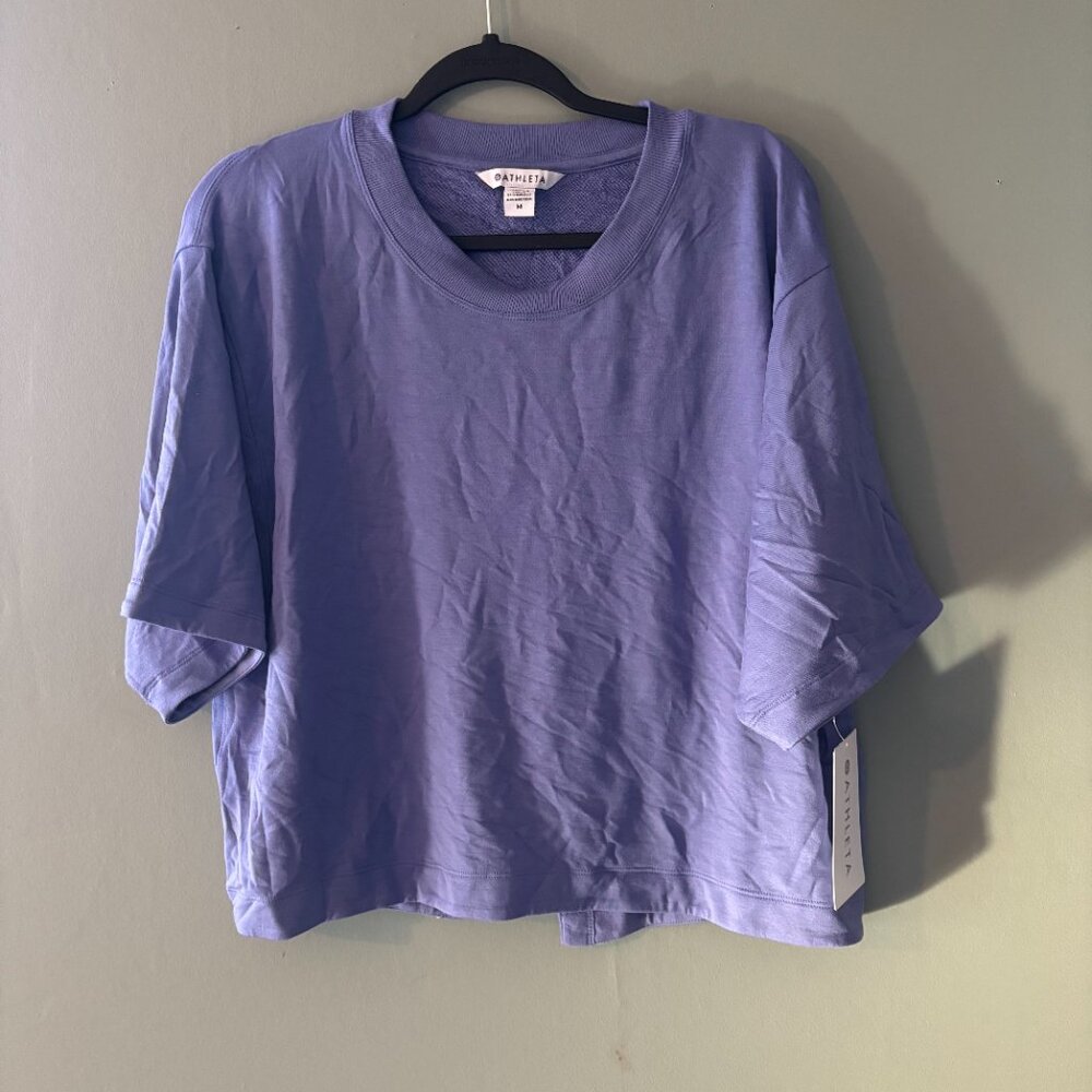 Athleta Bliss Sweatshirt NWT Short Sleeve